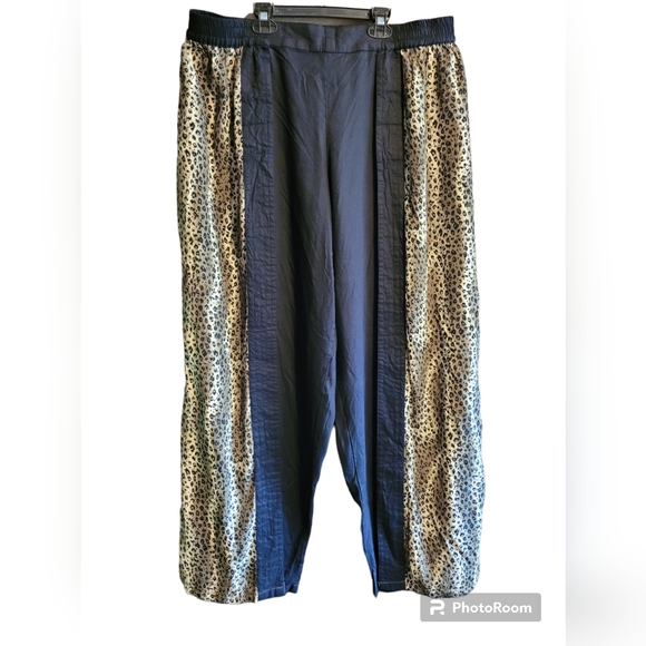 Vintage Loungewear Fashion Fantasy 3pc  Top Vest Pants Y2K 90s XXL Cheetah Queen - Picture 6 of 10